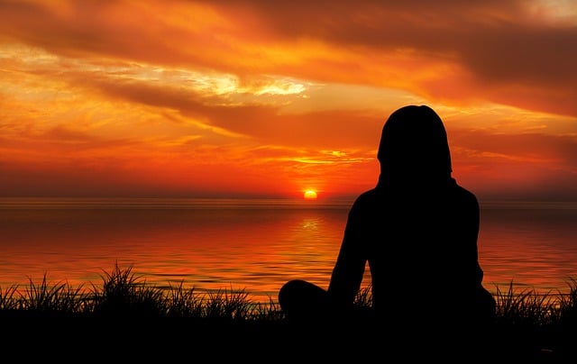 mindfulness activities can include watching the sunset
